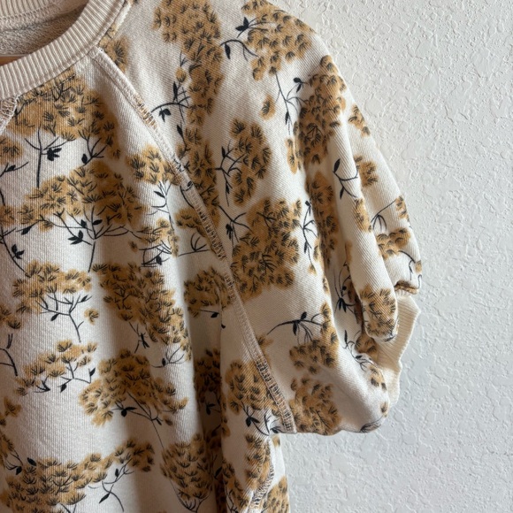 The Great The Puff Sleeve Sweatshirt Chamomile floral￼ Print Crew Size 0/XS - Picture 5 of 8